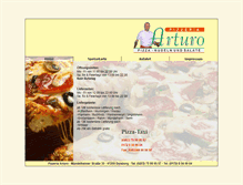 Tablet Screenshot of pizzeria-arturo.de